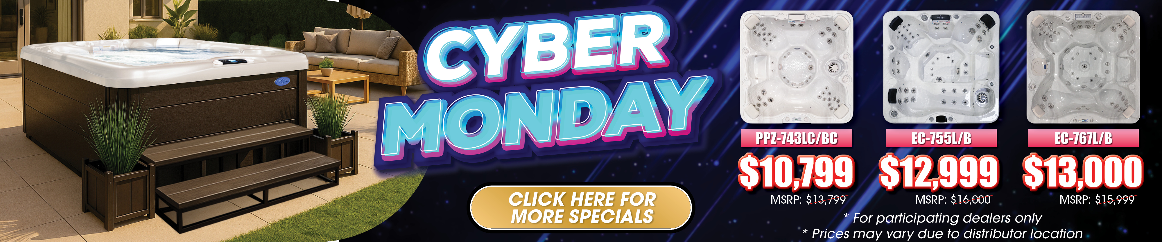 Calspas hot tub being used in a family setting - Las Piedras